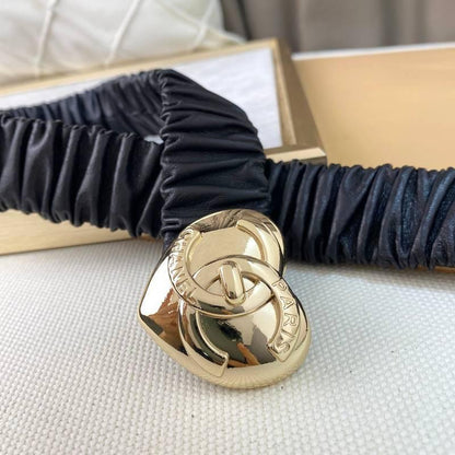 Chanel Calfskin CC Heart Coco In Love Women Belt &