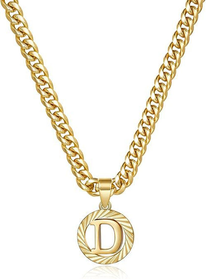 Hollow Letter Pendant Necklace