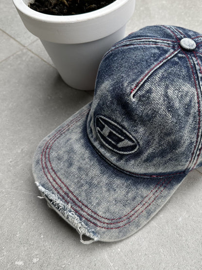 DIESEL Aged Effect Baseball Cap with Adjustable Closure