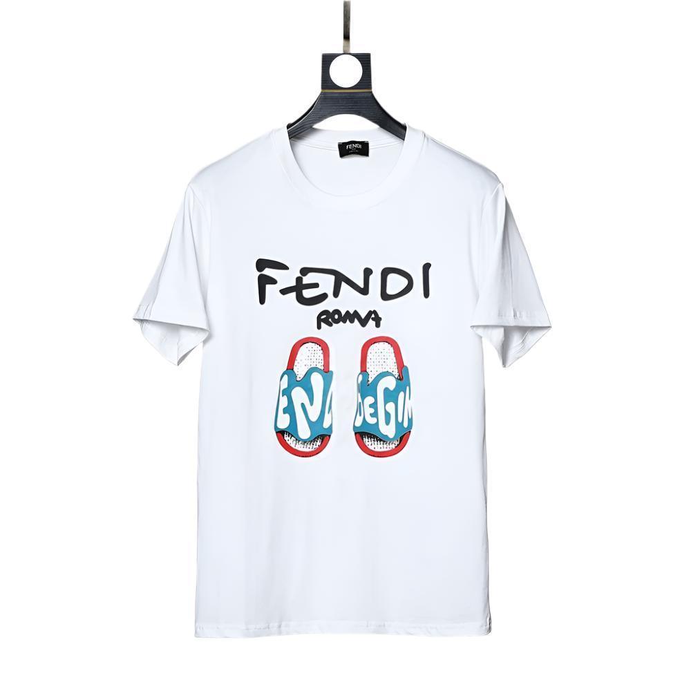 Fendi Roma T-Shirt without Collar &