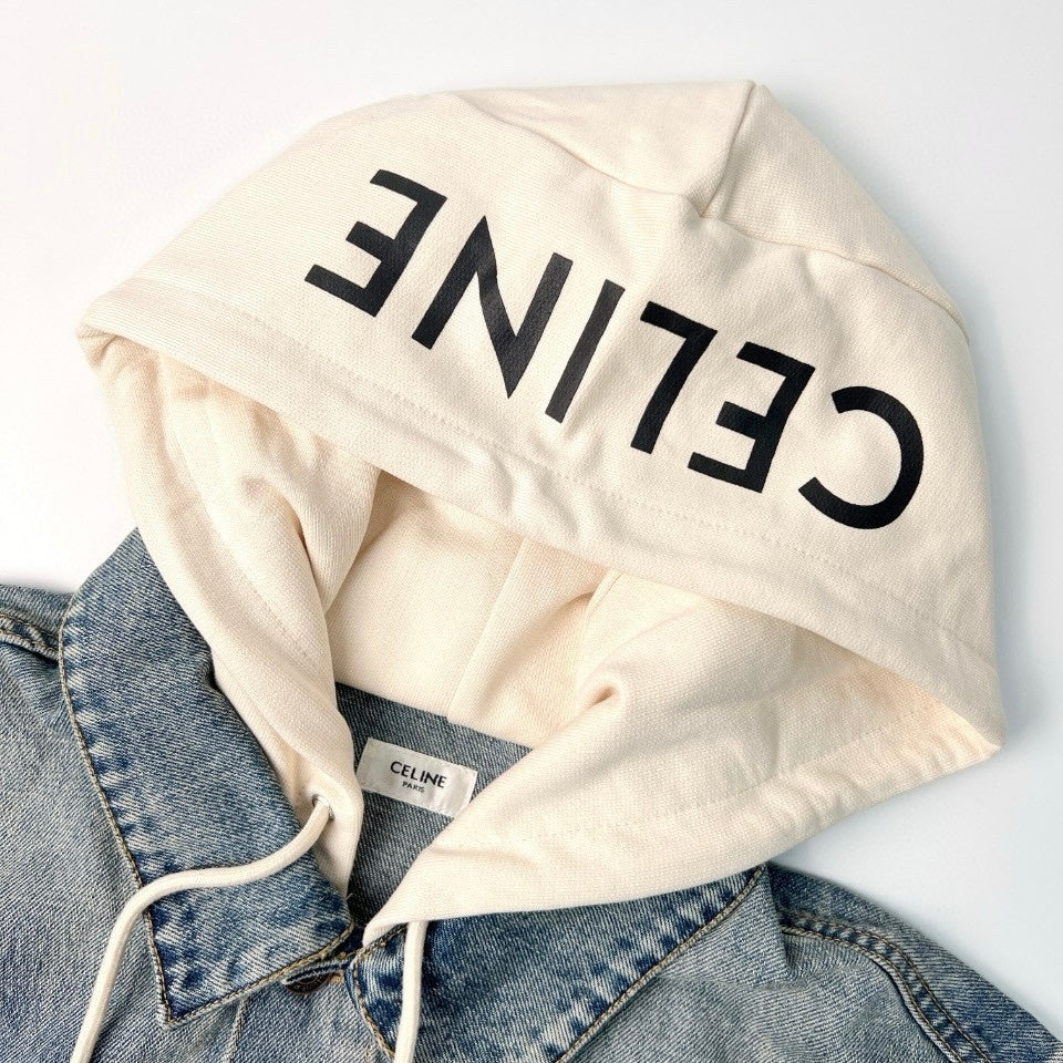 CELINE Washed Grey Denim Jacket – Casual Single-Breasted