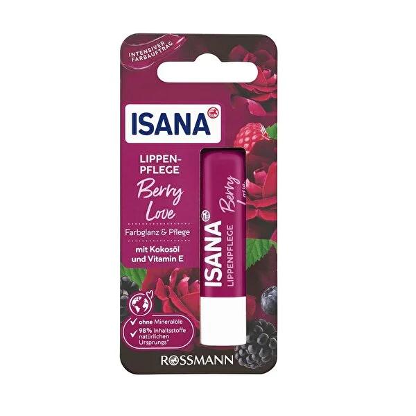 Isana Lip Balm - Berry Love, Natural Moisturizer for Dry Lips, Vegan &amp; Dermatologically Tested