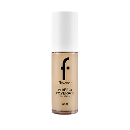 Flormar Perfect Coverage Foundation - Soft Beige (102) - Long-Lasting, SPF 15