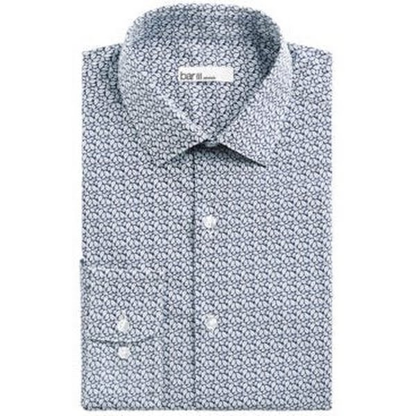 Bar III Mens Slim-Fit Stretch Dress Shirt, Size large