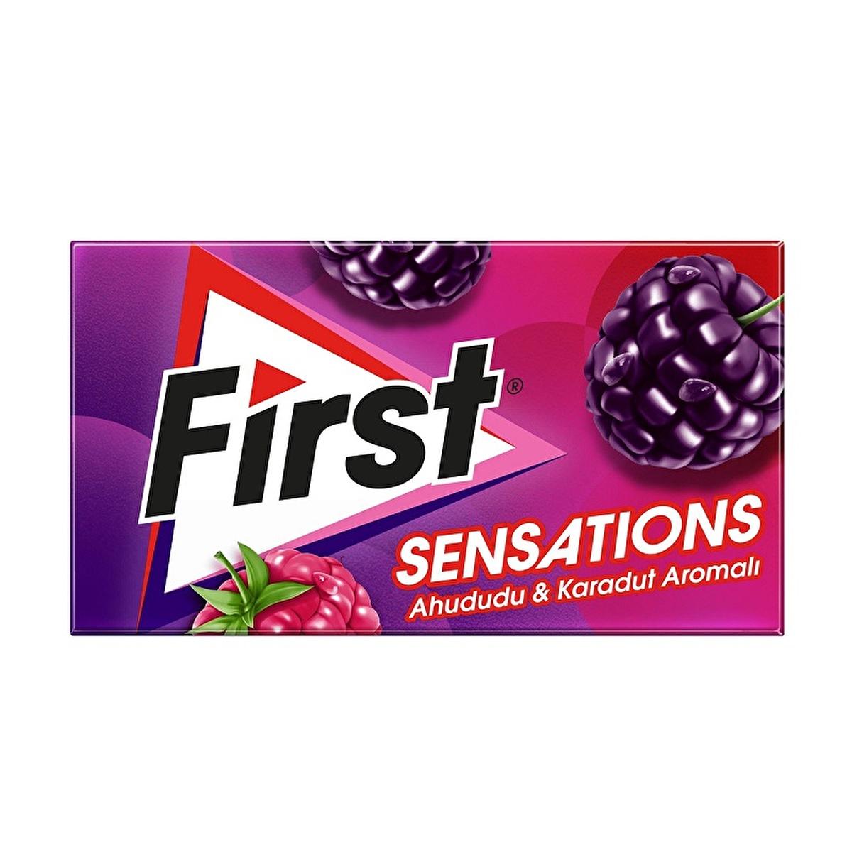 First Sensations Sugar-Free Chewing Gum - Raspberry &amp; Blackberry Flavor, Refreshing and Long-Lasting, 27g
