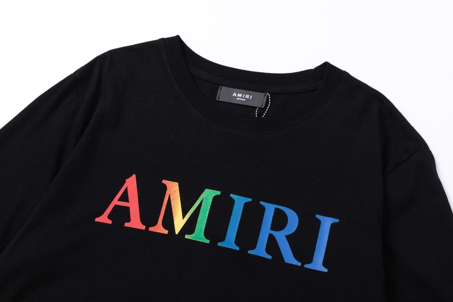 Amiri Black T-Shirt Without Collar