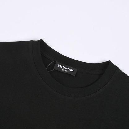 Balenciaga Black &amp; Green T-Shirt Without Collar