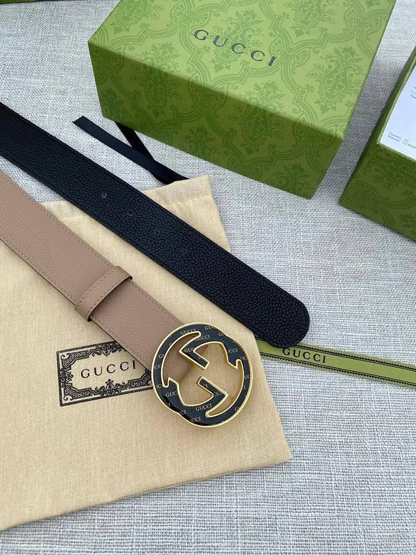 GUCCI Embellished coated-canvas and leather belt &