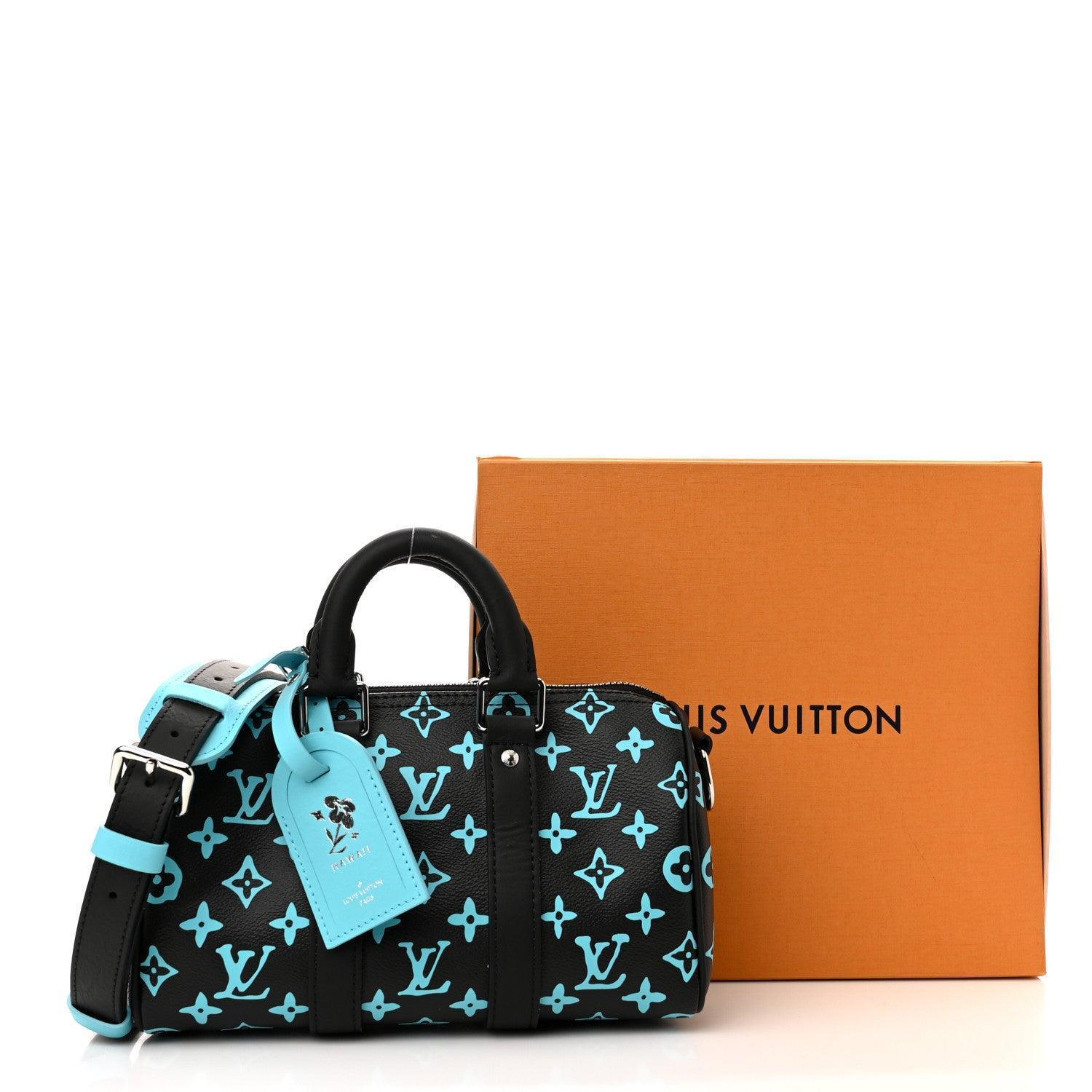 Louis Vuitton Monogram Playground Keepall Bandouliere 25 Black