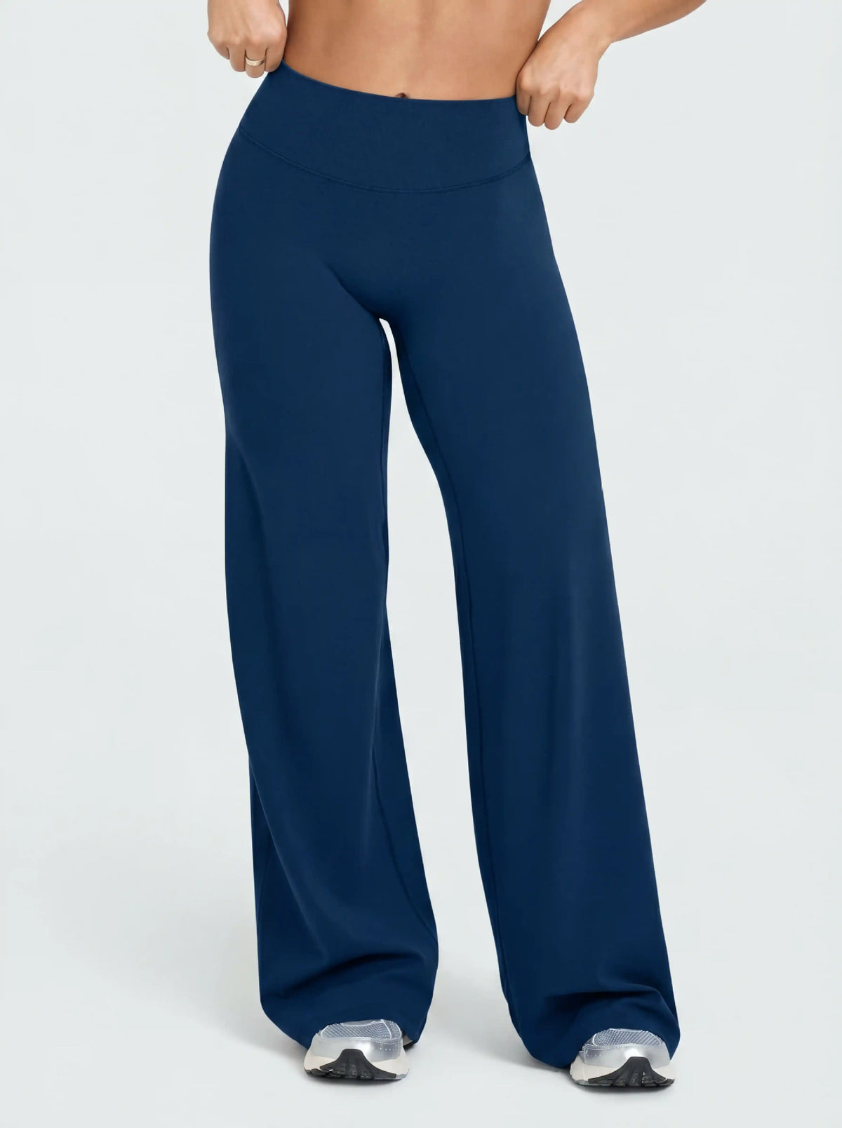 Womens High Waist Flared Yoga Pants Straight Leg Slimming Workout Leggings