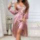 Womens Stretch Satin Loungewear
