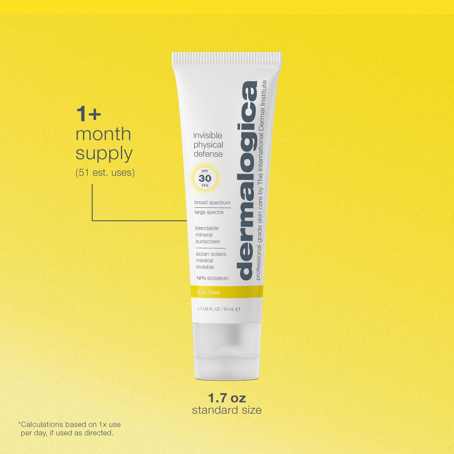 Dermalogica Invisible Physical Defense SPF30 Sunscreen - Lightweight, Non-Whitening, SPF30 Protection