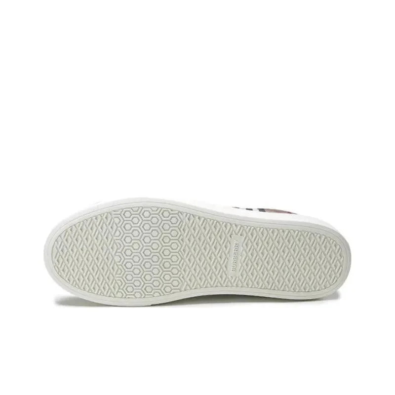 Burberry Check Print Low-Top Sneaker Dark Brown