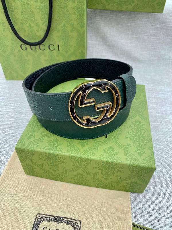 GUCCI Embellished coated-canvas and leather belt &