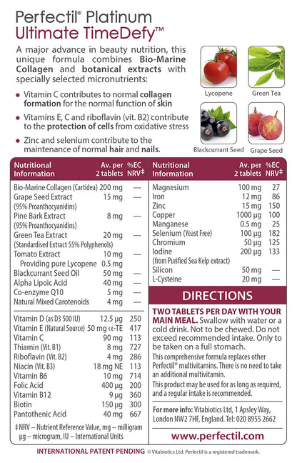 Vitabiotics Perfectil Platinum Radiance Skin - 60 Tablets