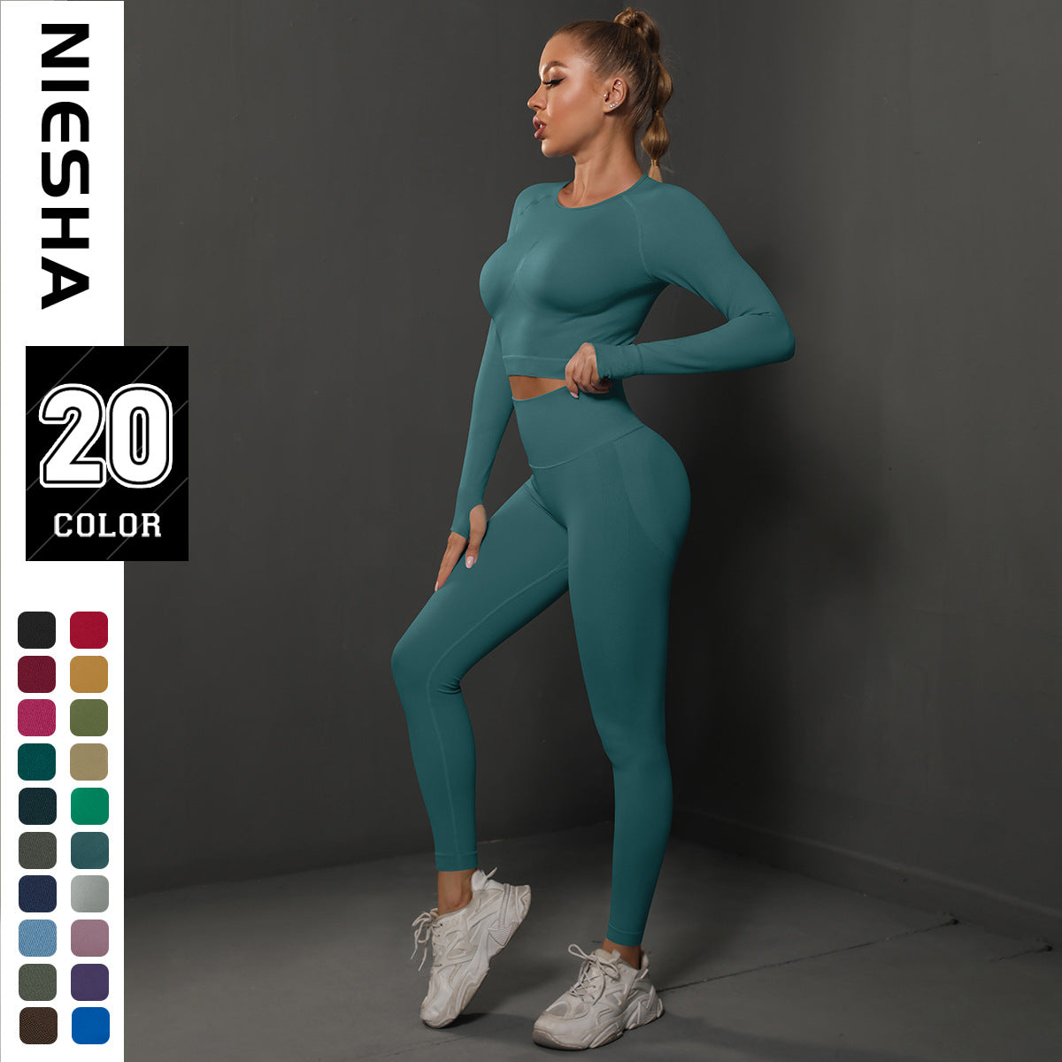 Seamless Pleated Yoga Suits