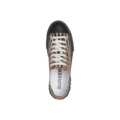Burberry Vintage Check Lace Up Sneaker Beige Brown