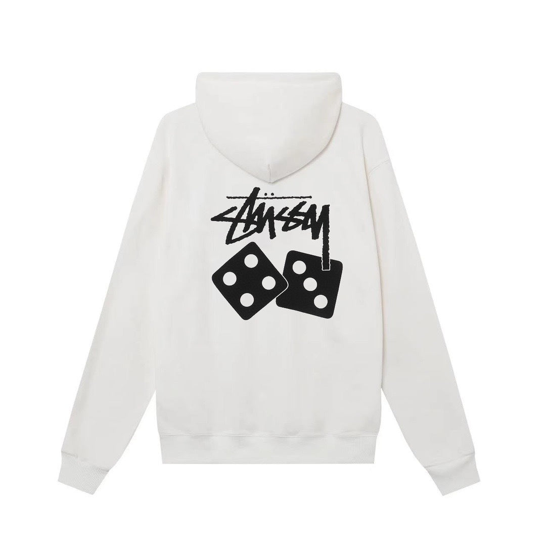 Stussy Dice Hoodie in White