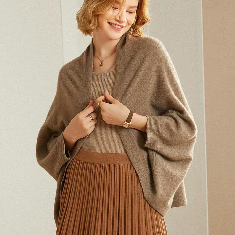 Wool plain-width shawl scarf