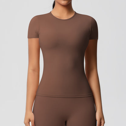 Sanded Tight-Fit Short Sleeve T-Shirt