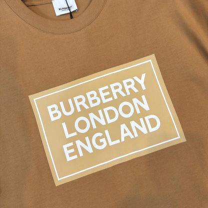 Burberry Brown &amp; Beige T-Shirt Without Collar