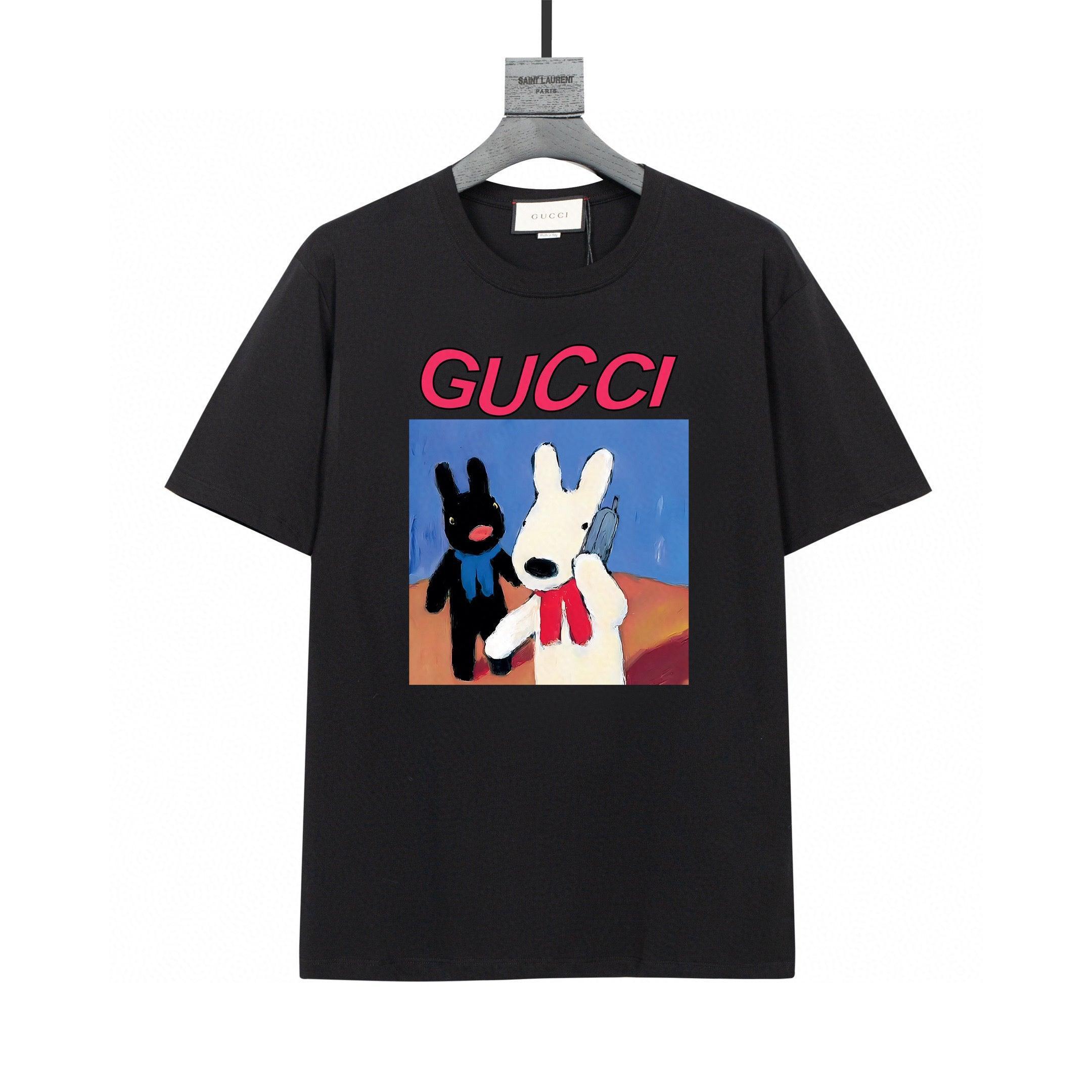 Gucci Crew Neck T-Shirt | Black Cotton | Essential Casual Wear