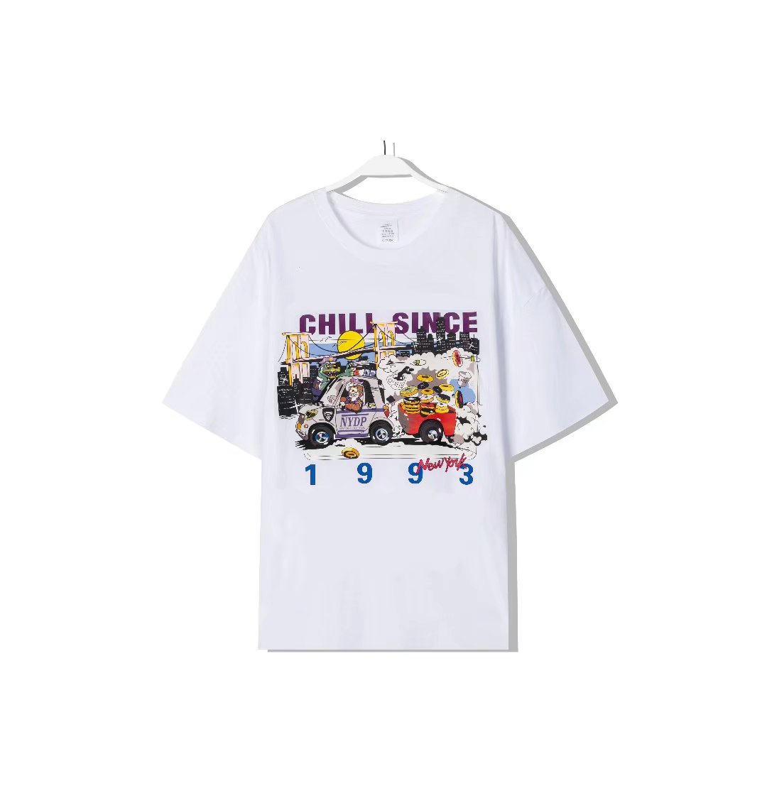 Summer Women Black Office Loose Printed Crew Neck Cotton Pullover Short Sleeve T shirt Graphic Print