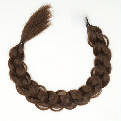 A wig with braids and a high, fake ponytail
