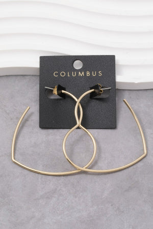 Gold Dipped Thin Heart Hoop Earrings