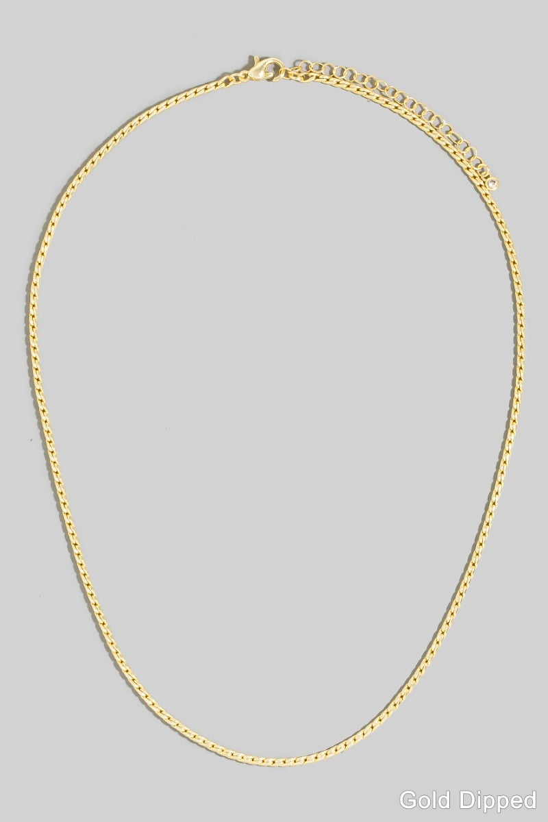 Gold Dipped Spiral Chain Necklace