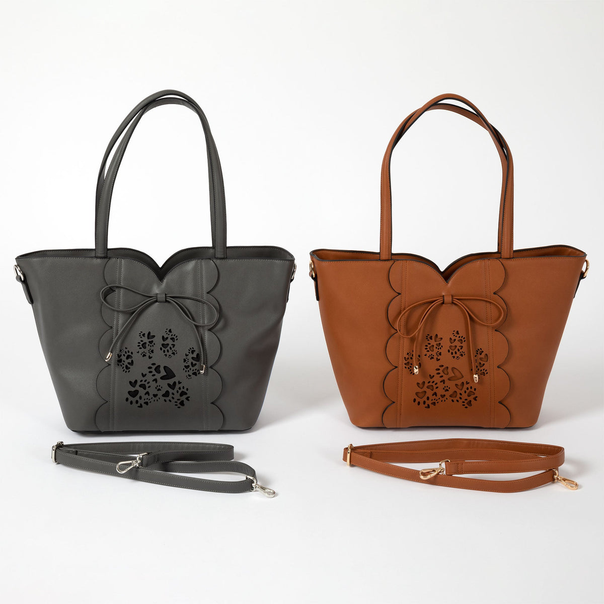 Bow &amp; Hearts Paw Print Handbag