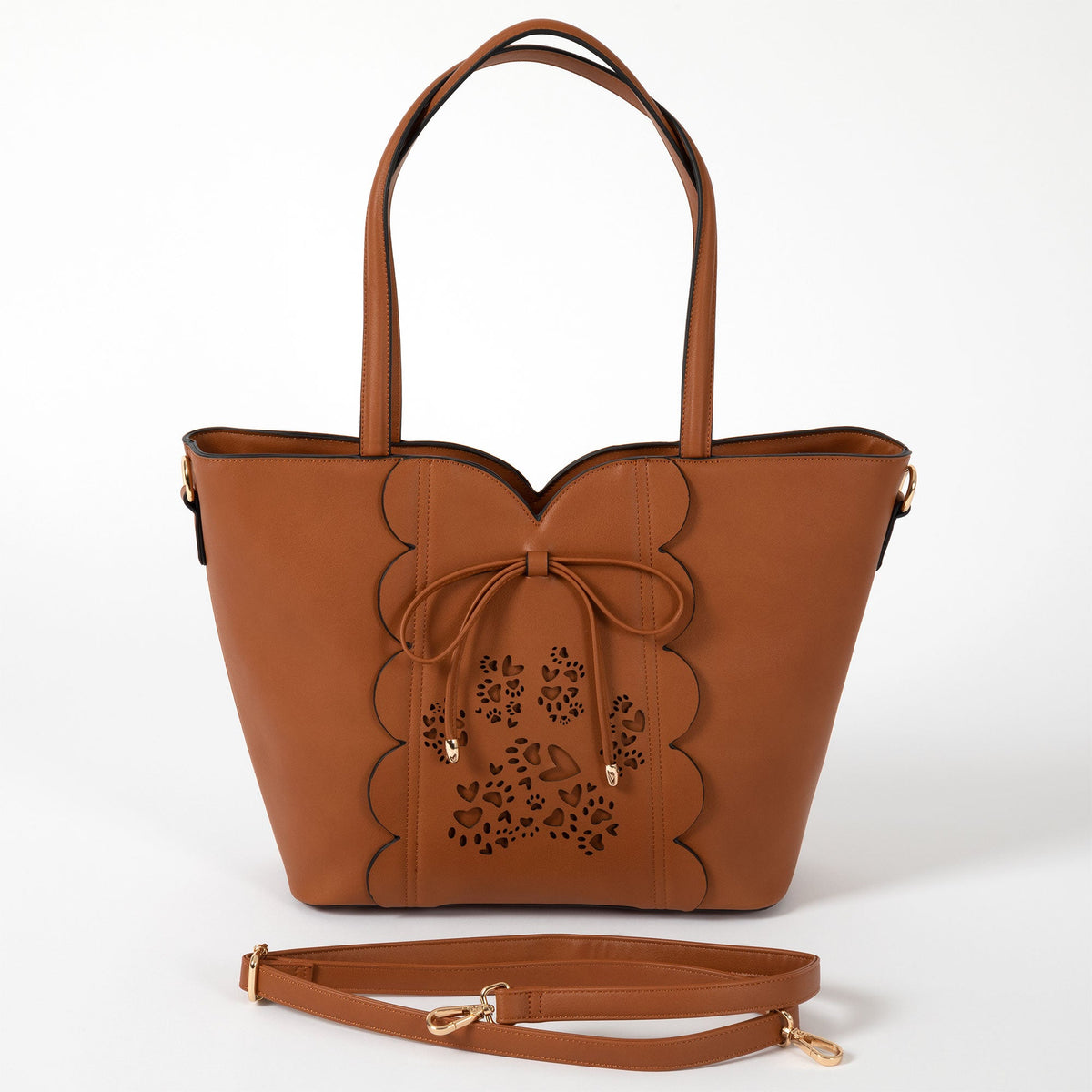 Bow &amp; Hearts Paw Print Handbag