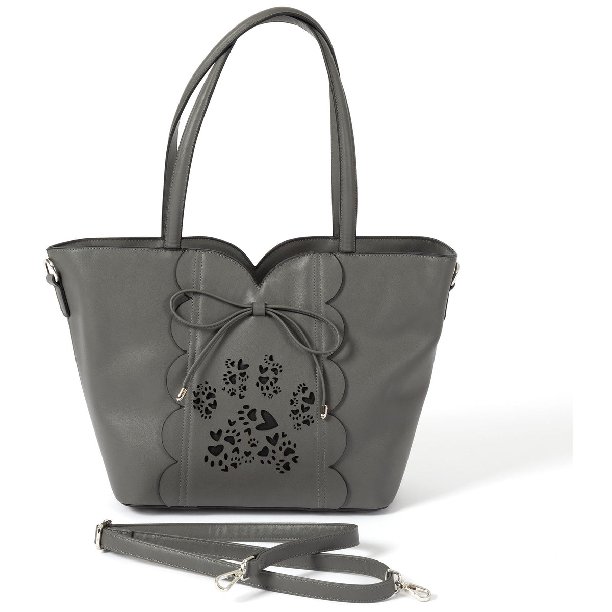 Bow &amp; Hearts Paw Print Handbag