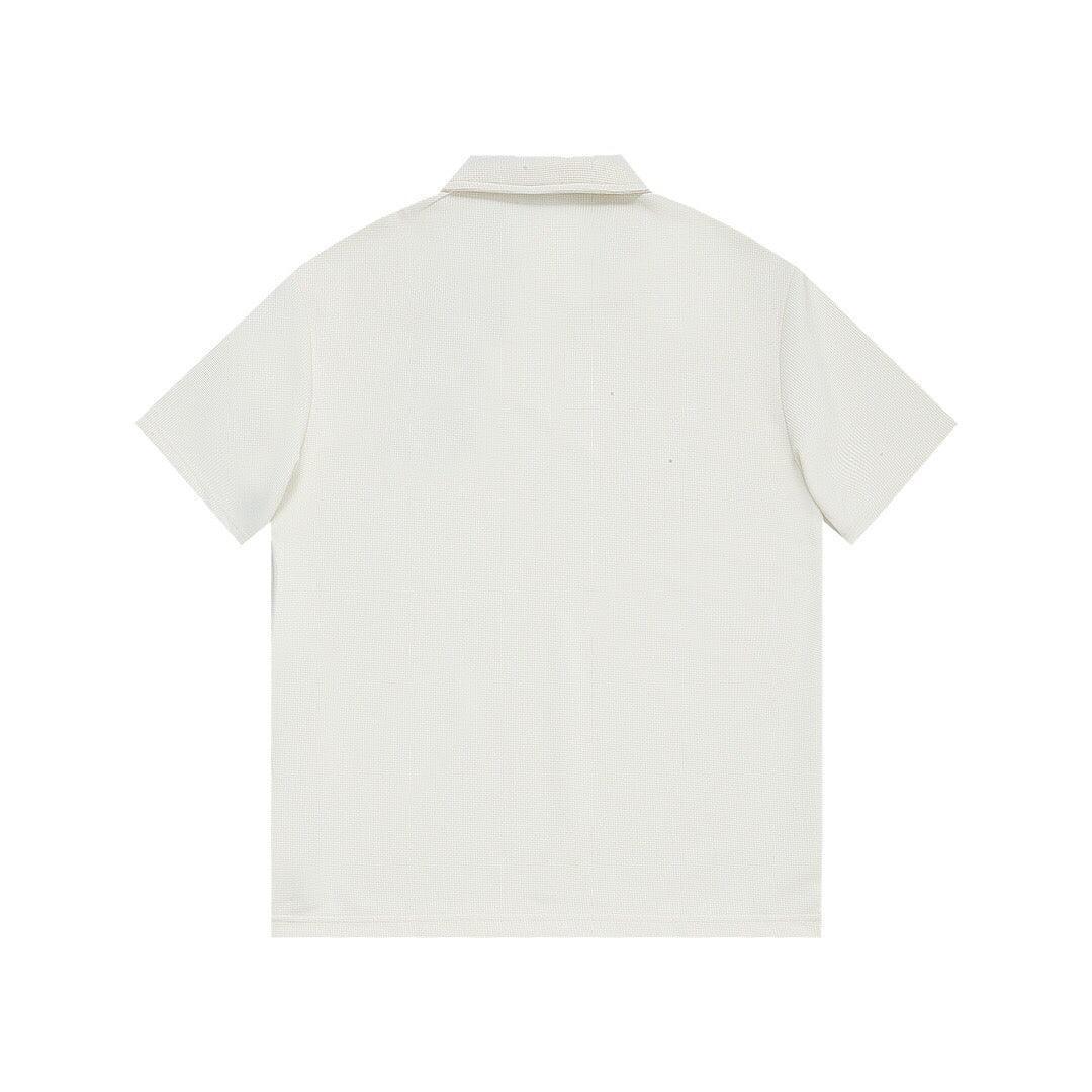 Louis Vuitton White T-Shirt with Collar