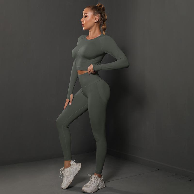Seamless Pleated Yoga Suits