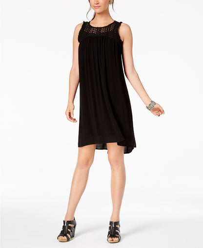 Style &amp; Co Lace-Trim High-Low Dress