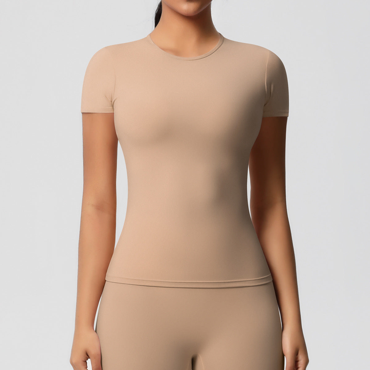 Sanded Tight-Fit Short Sleeve T-Shirt