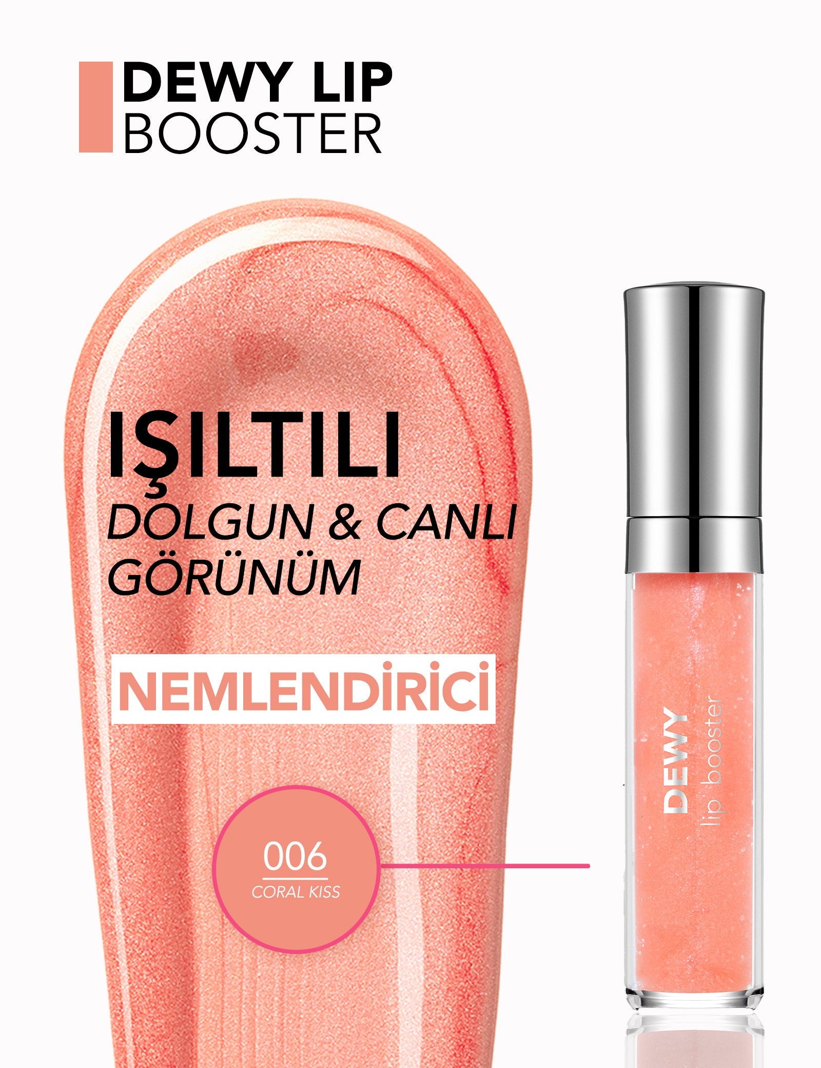 Flormar Dewy Lip Booster Plumping Lip Gloss 4.5ml