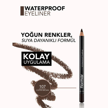 Flormar Waterproof Matte Eyeliner in 107 Copper Brown
