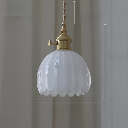 Brass Glass Chandelier Nordic Retro Homestay Bar Restaurant Bedside Lamp