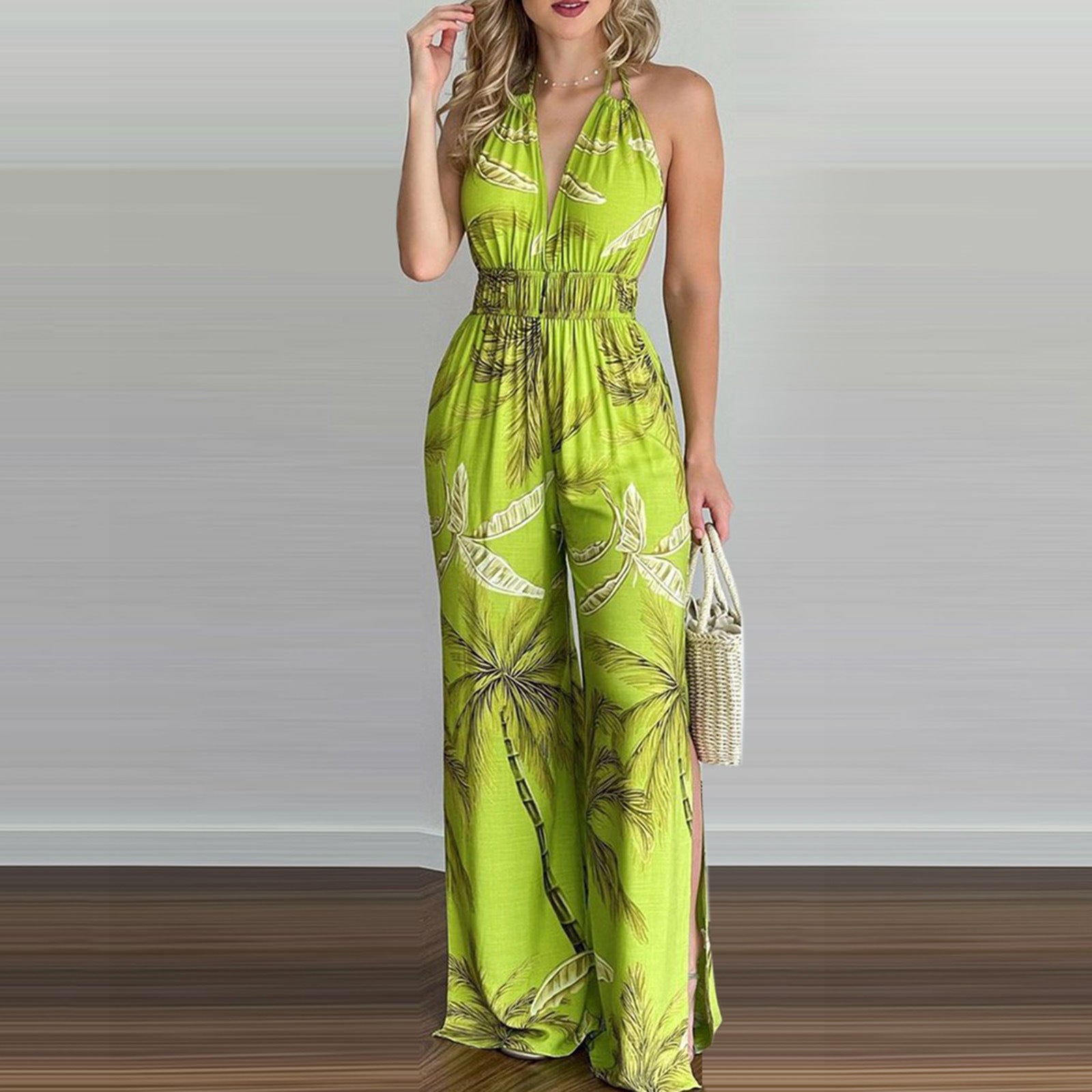 Women Clothing Digital Printing Colorful Jumpsuit Women