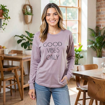 Ideology Good Vibes Strappy-Back Long-Sleeve T-Shirt, Size Medium