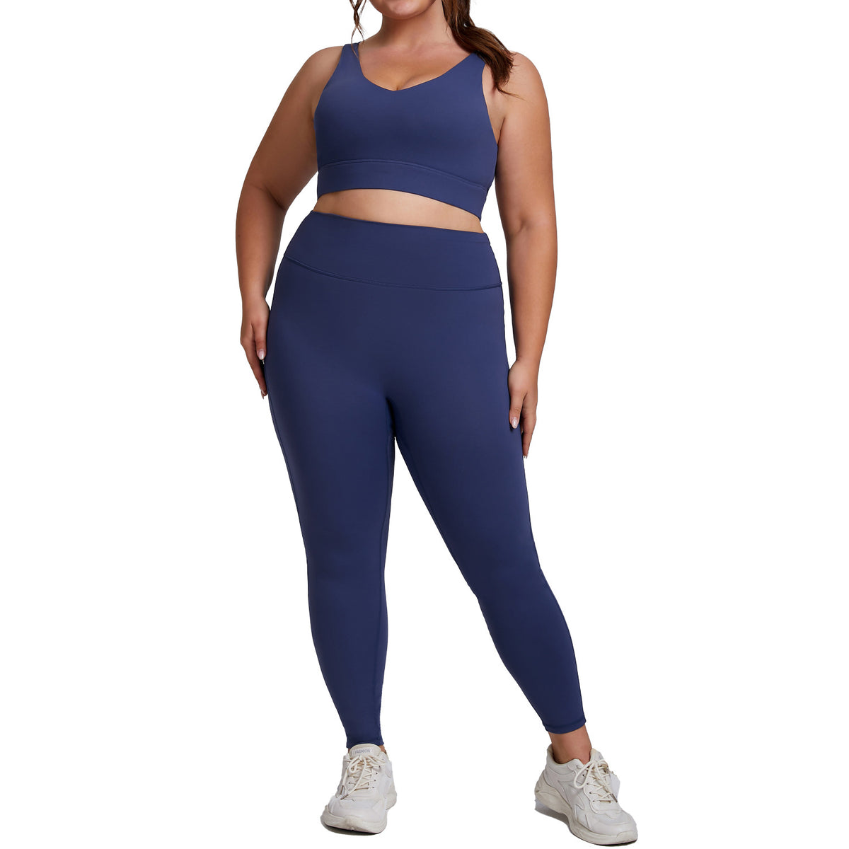 Womens Plus Size High Elastic Yoga Fitness Suit