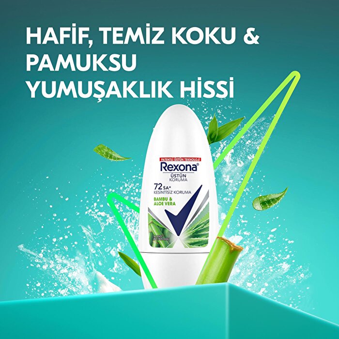 Rexona Bamboo &amp; Aloe Vera Roll On Deodorant 50ml - 72 Hour Protection | Women&