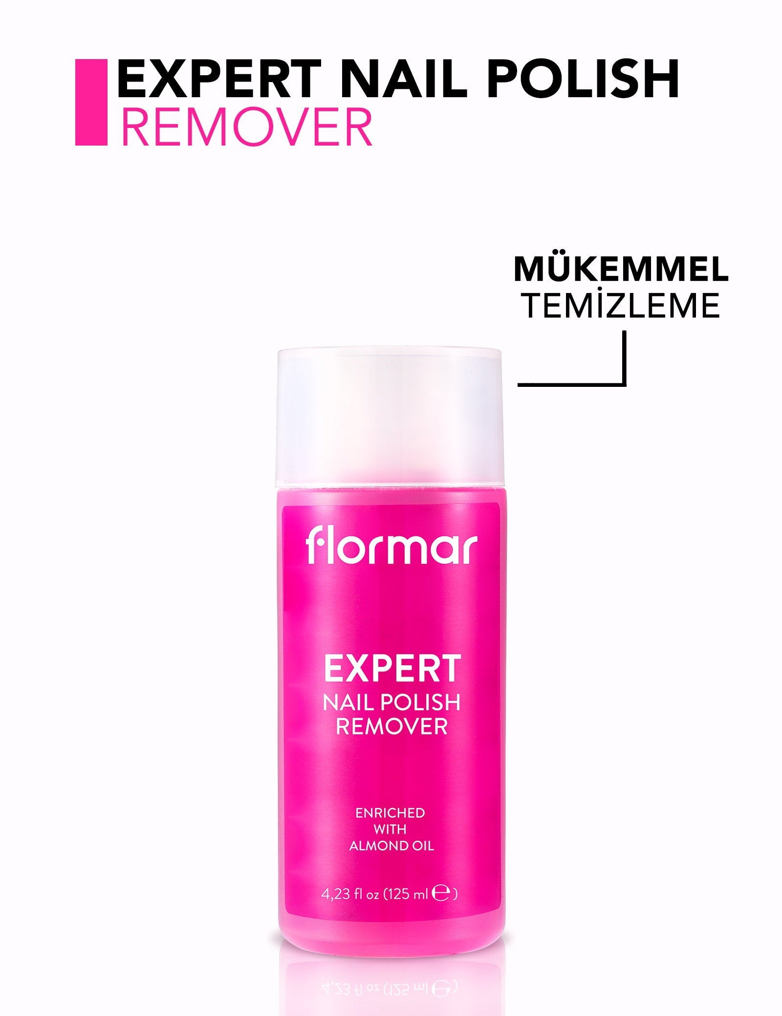 Flormar Quick-Acting Nail Polish Remover with Almond Oil 125ml
