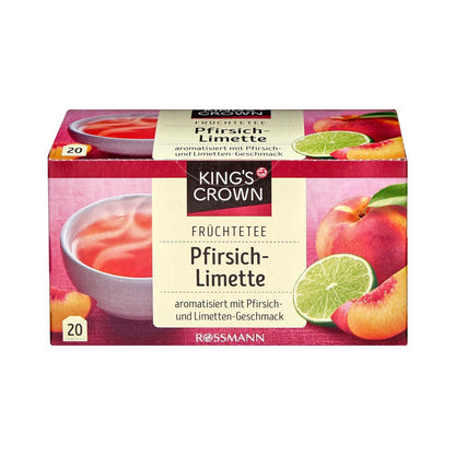 Kings Crown Peach &amp; Key Lime Herbal Tea Refreshing Blend 20 Bags