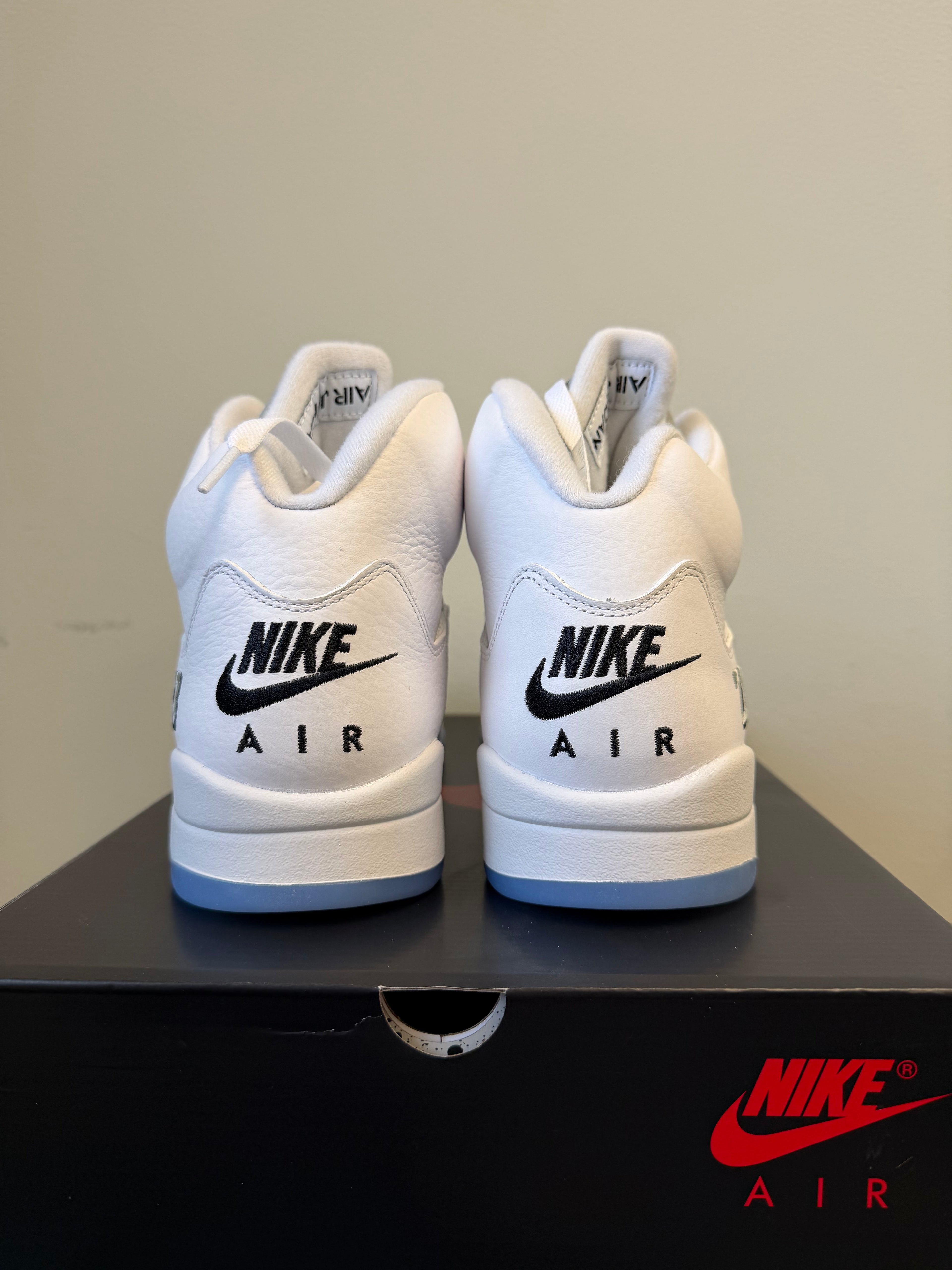 New Nike Jordan 5 Retro White Metallic 2026 Shoes