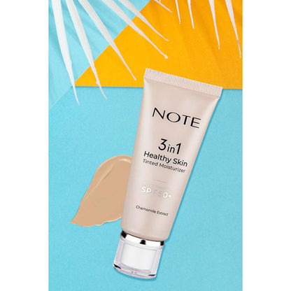 NOTE Cosmetics 3 In 1 Healthy Skin Tinted Moisturizer: SPF 50, Lightweight, Evens Skin Tone &amp; Protects