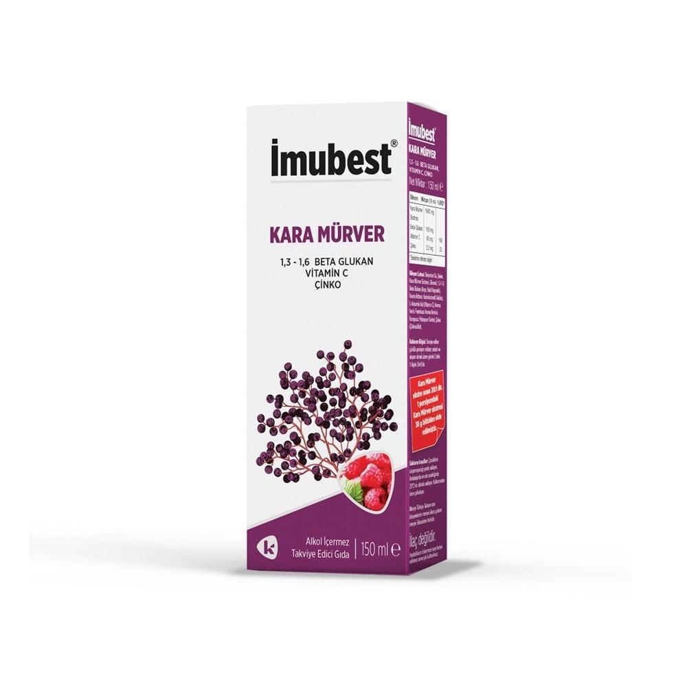 _mubest Immune Support Syrup - Boosts Immunity with Black Elder Extract, Beta Glucan, Vitamin C &amp; Zinc - 150ml Dietary Supplement