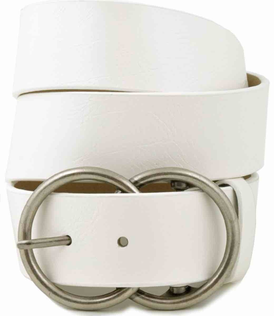 Kylee Double Ring Belt - White